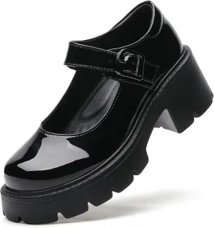 Mary Jane Shoes Women Platform Mary Janes for Women Round Toe Chunky Heels Women's Pumps Fashion Classic Comfortable Dressy Business Casual Shoes Dress Shoes
