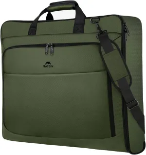 MATEIN Travel Garment Bag, Large Convertible Carry On Suit Bag with Adjustable Shoulder Strap, Waterproof 2 in 1 Hanging Luggage for Men Women, Foldable suitcase for Business Trips, Green