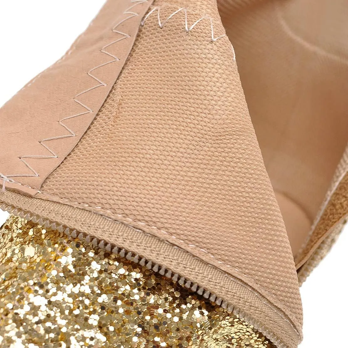 MAVMAX Women's Sequin Glitter Ankle Boots Peep Toe Platform High Heel Stilettos Sparkly Wedding Booties…