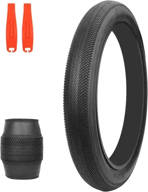MEGHNA Bike Tire 20/24/26 x 4.0 Mountain Bike Tire Fat Tire with Tubes Diamond Pattern Foldable Tire Replacement for Snow Bike Beach Cruiser MTB Electric Bike