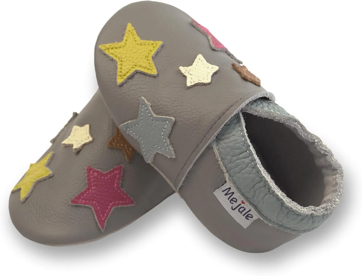 Mejale Baby Shoes Soft Sole Leather Moccasins Cartoon Butterfly Infant Toddler First Walker Slippers