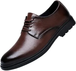 Mens Leather Shoes Leather Luxury Casual Slip-on Loafer Pointed Toe Tuxedo Shoes