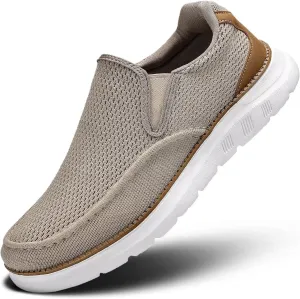 Mens Loafers Slip On Boat Shoes Casual Walking Dress Sneakers Mesh Business Oxfords Work Lightweight Soft Sole