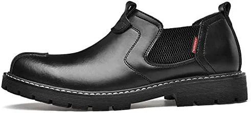 Men's Oxfords Shoes for Men Casual Dress Mens Boots Shoe Chelsea Leather Formal Man Fashion Brown Black Yellow White Big Size Cowhide Work Male