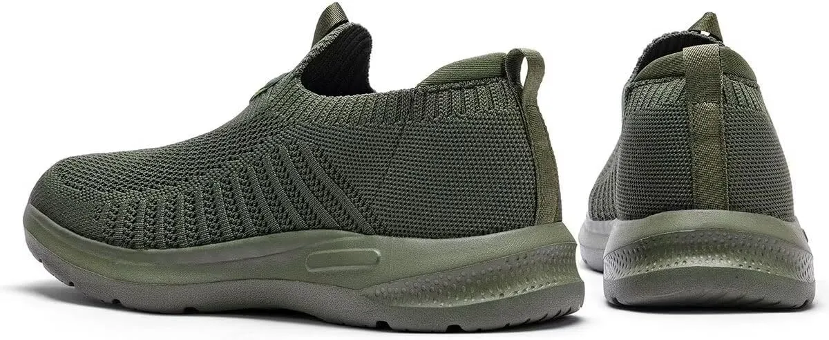 Men's Running Shoes Casual Slip on Walking Tennis Gym Sneakers Lightweight Breathable Mesh Workout Sports Soft Sole