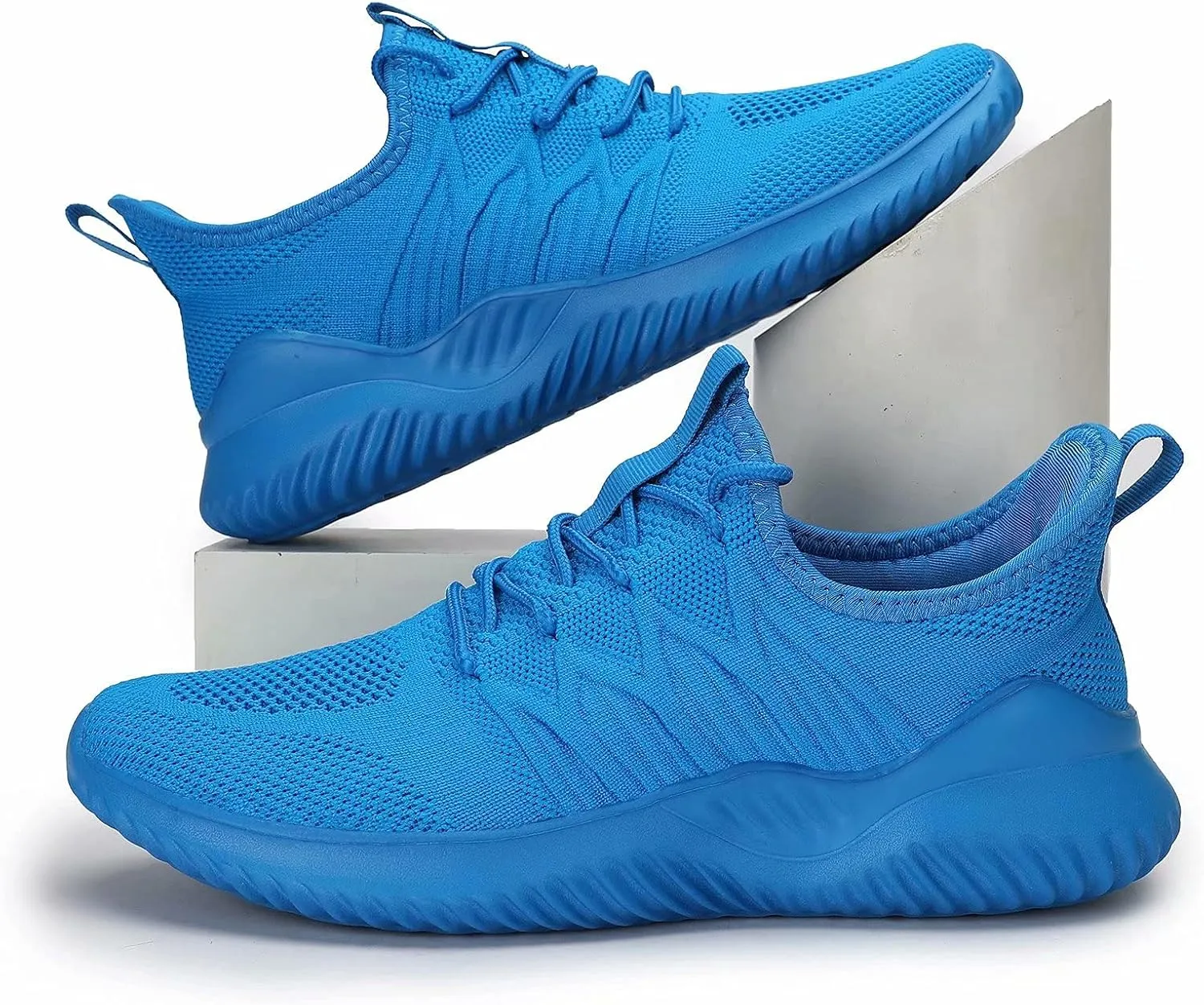 Mens Running Shoes Slip-on Walking Sneakers Lightweight Breathable Casual Soft Sole Trainers