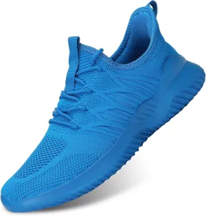 Mens Running Shoes Slip-on Walking Sneakers Lightweight Breathable Casual Soft Sole Trainers