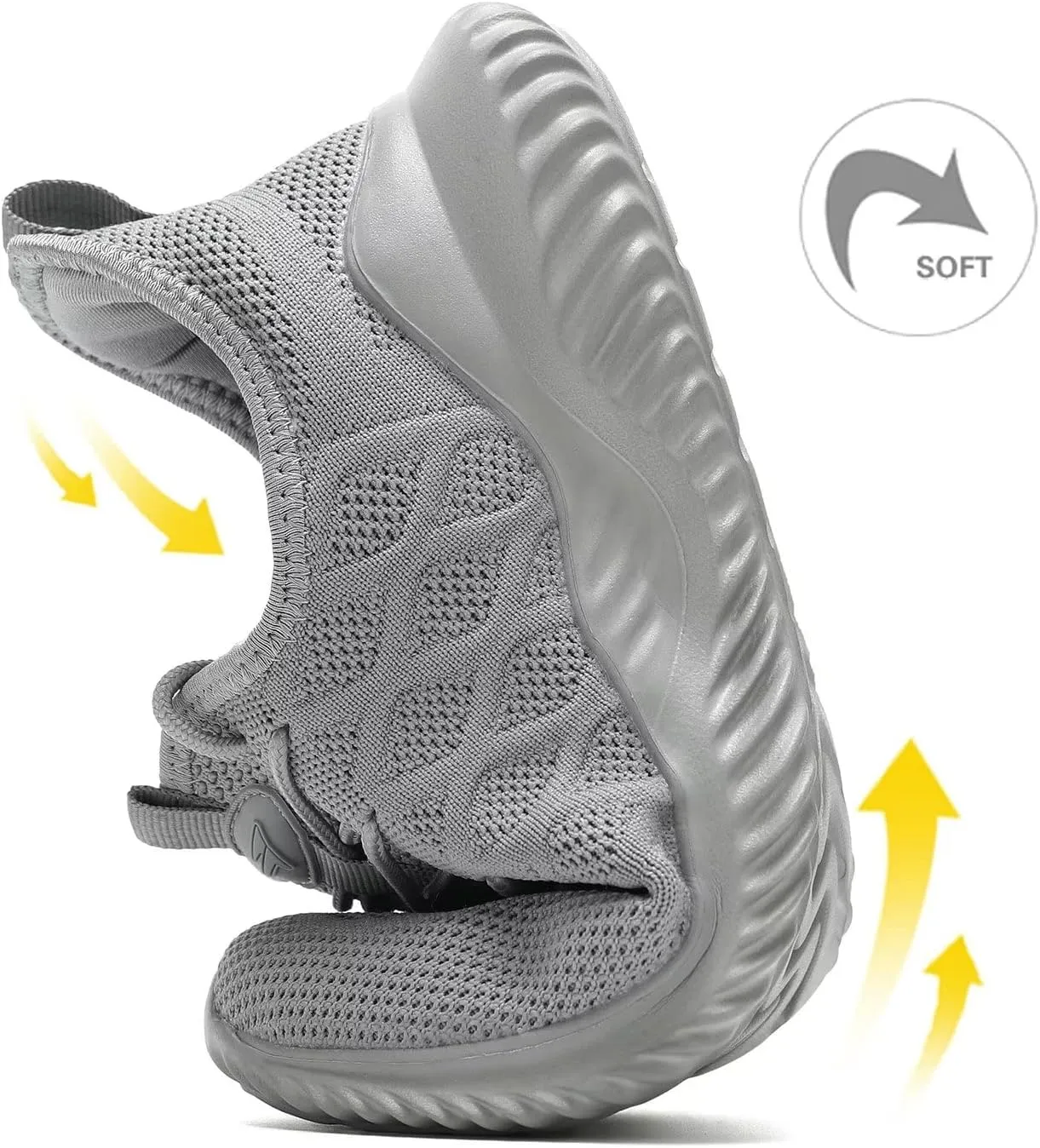 Mens Running Shoes Slip-on Walking Tennis Sneakers Lightweight Breathable Casual Soft Sole Mesh Workout Sports Shoes