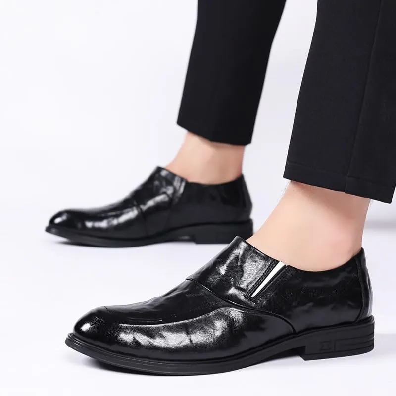 Men's Slip On Pointed Toe Derbys Classic Formal Business Shoes