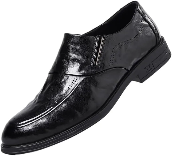 Men's Slip On Pointed Toe Derbys Classic Formal Business Shoes