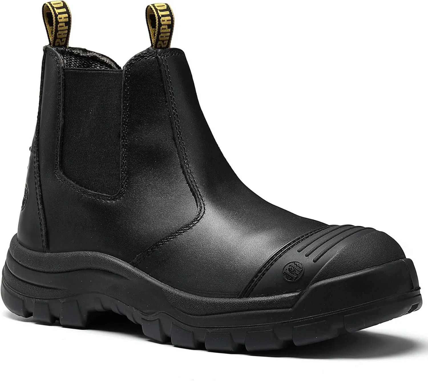 Men's Work Boots Steel Toe Soft Toe Waterproof Slip On Anti-Puncture Slip Resistant Safety Working Boots