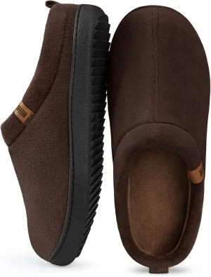 MERRIMAC Men's Slip on Slippers Comfy Memory Foam Non Slip Indoor House Shoes