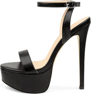 MERUMOTE Women's Platform Heels Sky High Heel Sandals Party Bridal Evening Shoes