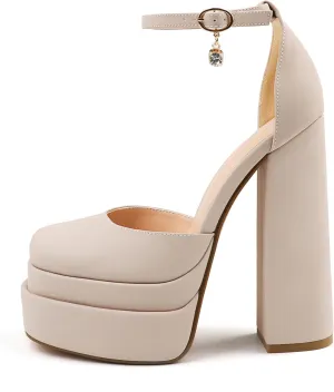 MERUMOTE Womens Sexy High Heels Platforms Pumps Square Toe Chunky Block Heels Rhinestone Party Shoes