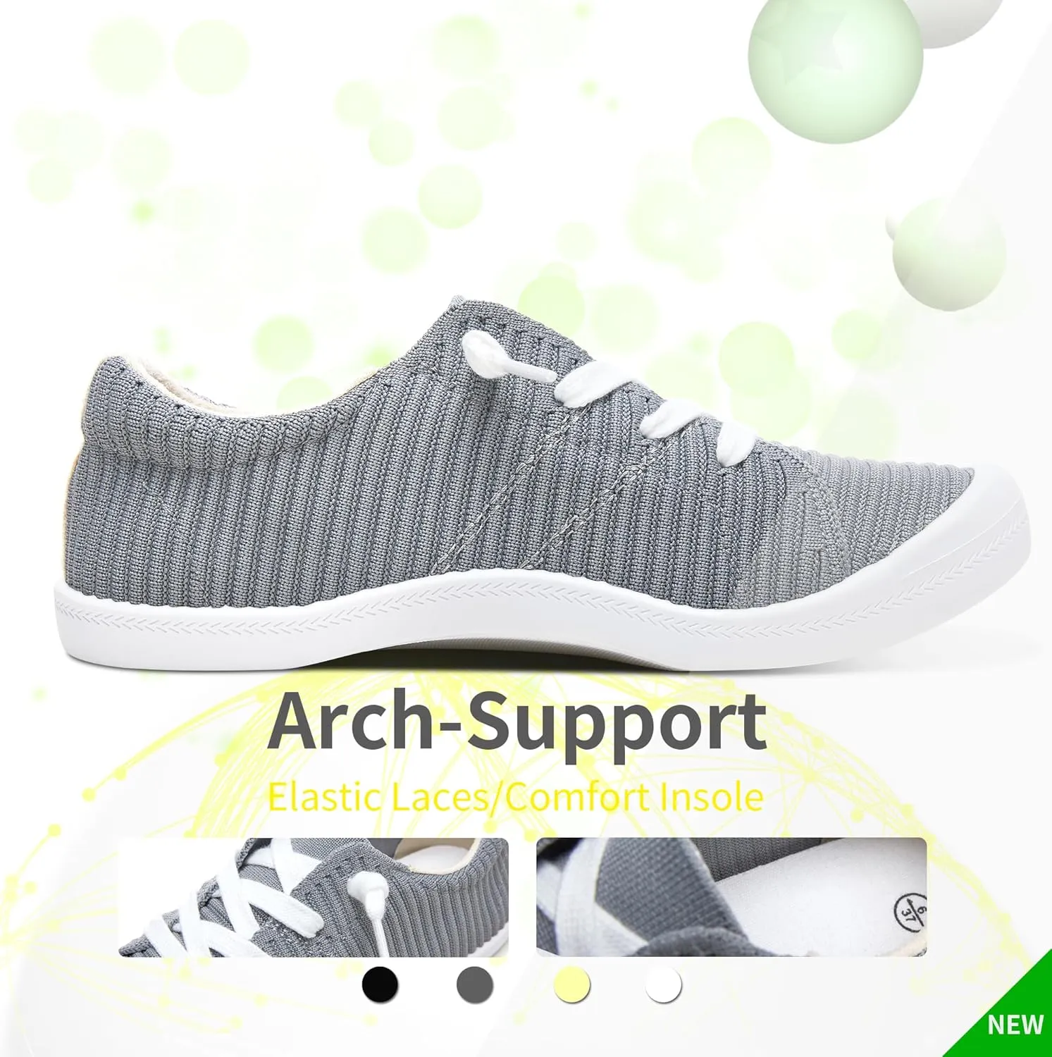 Mesh Slip On Shoes Women Comfort Knit Slip On Loafer Casual Fashion Sneaker Lightweight and Breathable Walking Flats