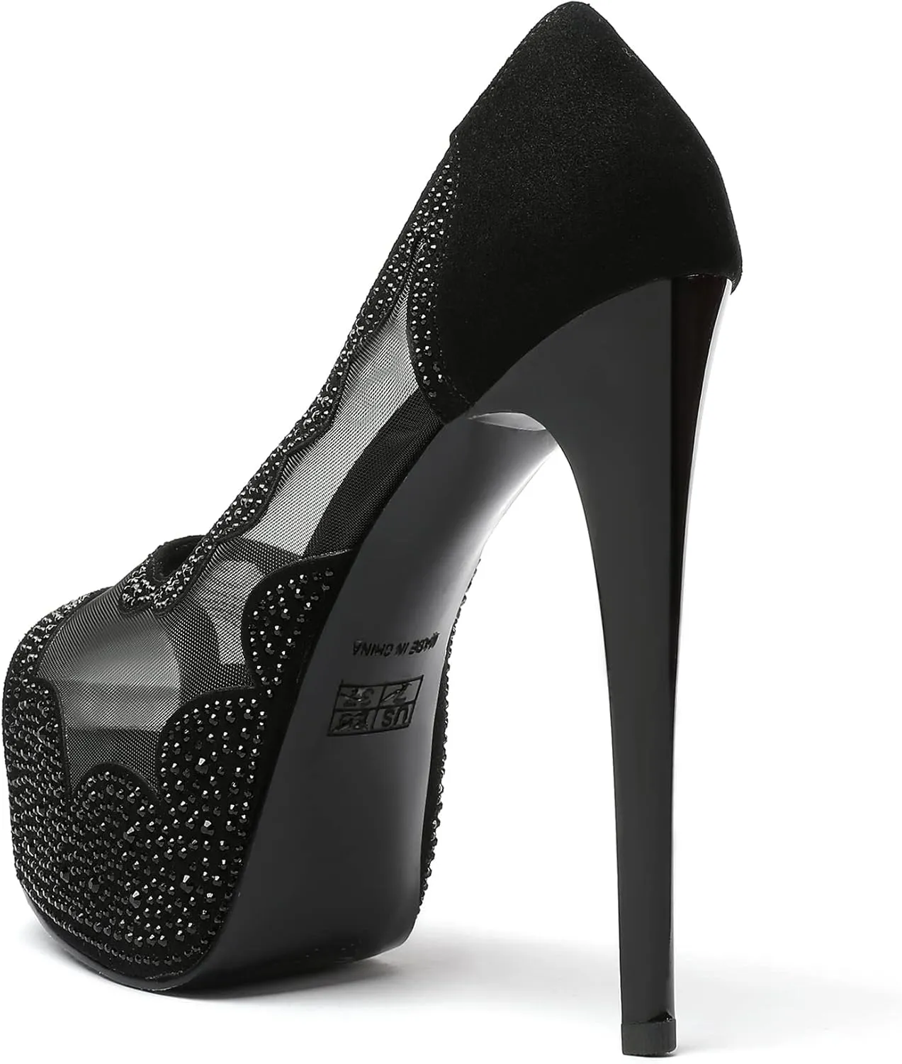 Mettesally Women's Peep Toe Platform Sandals Stiletto Heel Open Toe Pumps Party Dress Shoes
