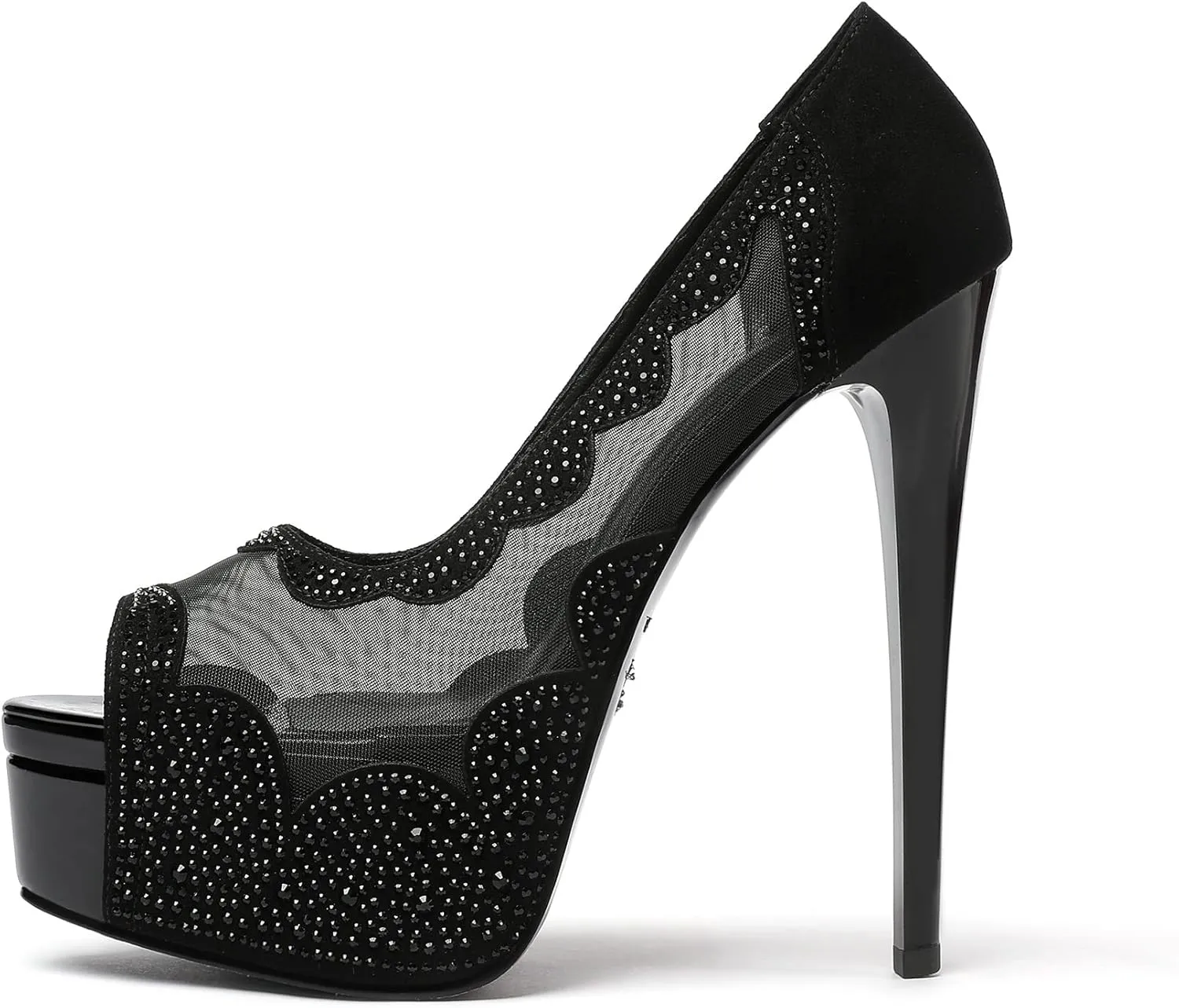Mettesally Women's Peep Toe Platform Sandals Stiletto Heel Open Toe Pumps Party Dress Shoes