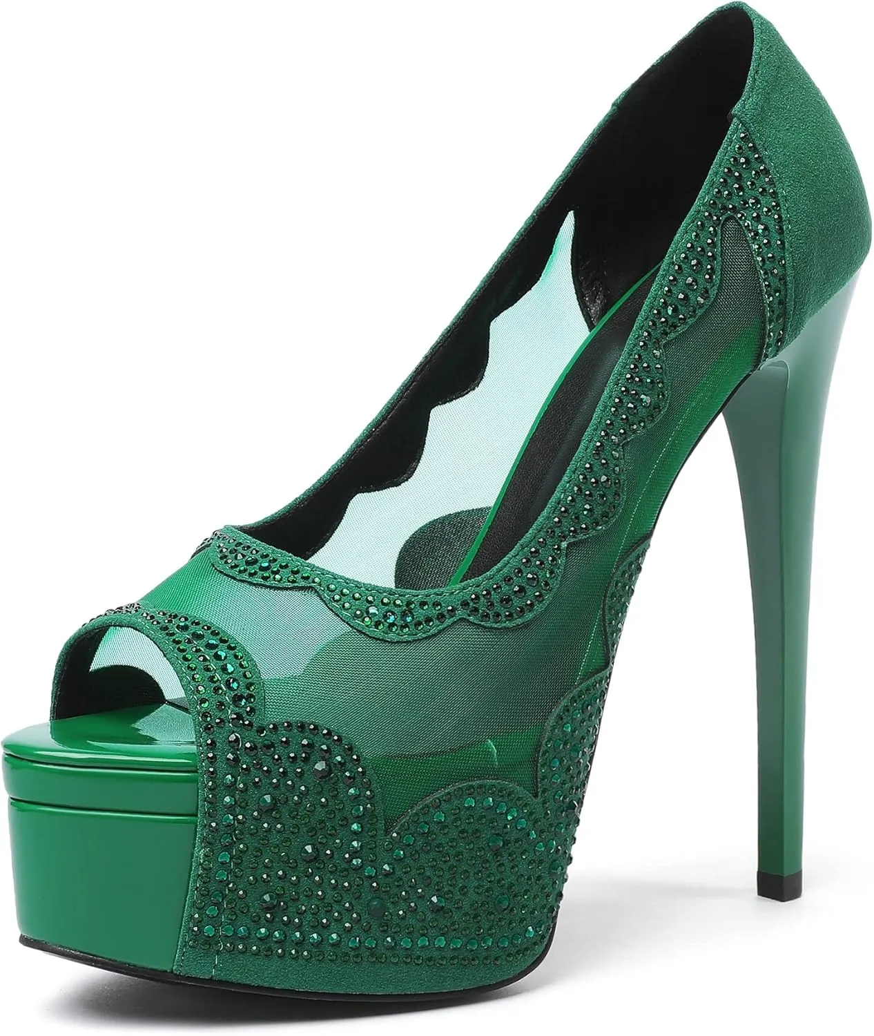 Mettesally Women's Peep Toe Platform Sandals Stiletto Heel Open Toe Pumps Party Dress Shoes