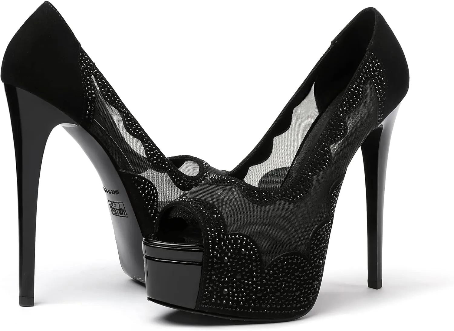 Mettesally Women's Peep Toe Platform Sandals Stiletto Heel Open Toe Pumps Party Dress Shoes