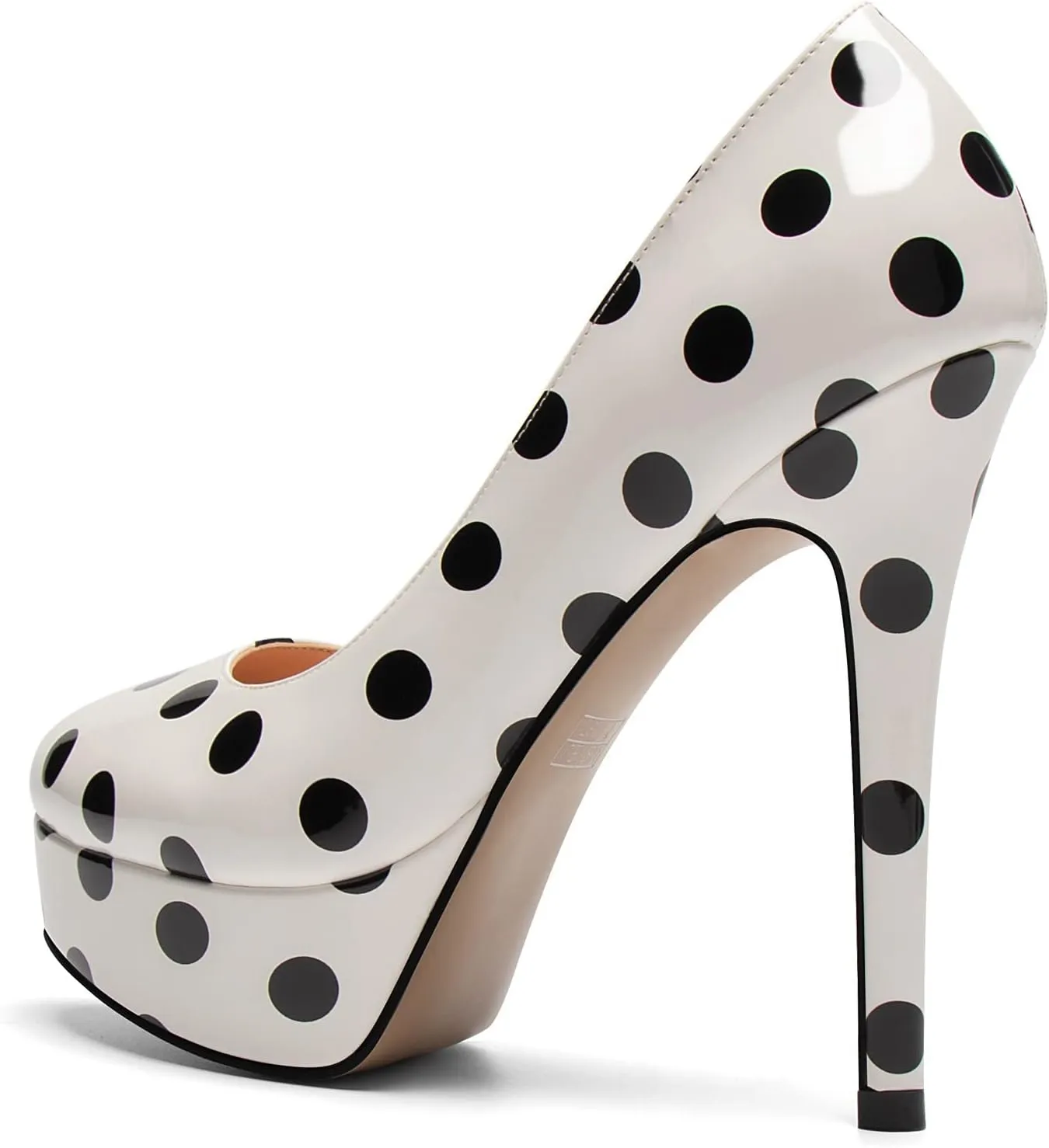 Mettesally Women's Platform High Heel Pumps Round Closed Toe Slip On Stilettos Office Elegant Party Dress Shoes