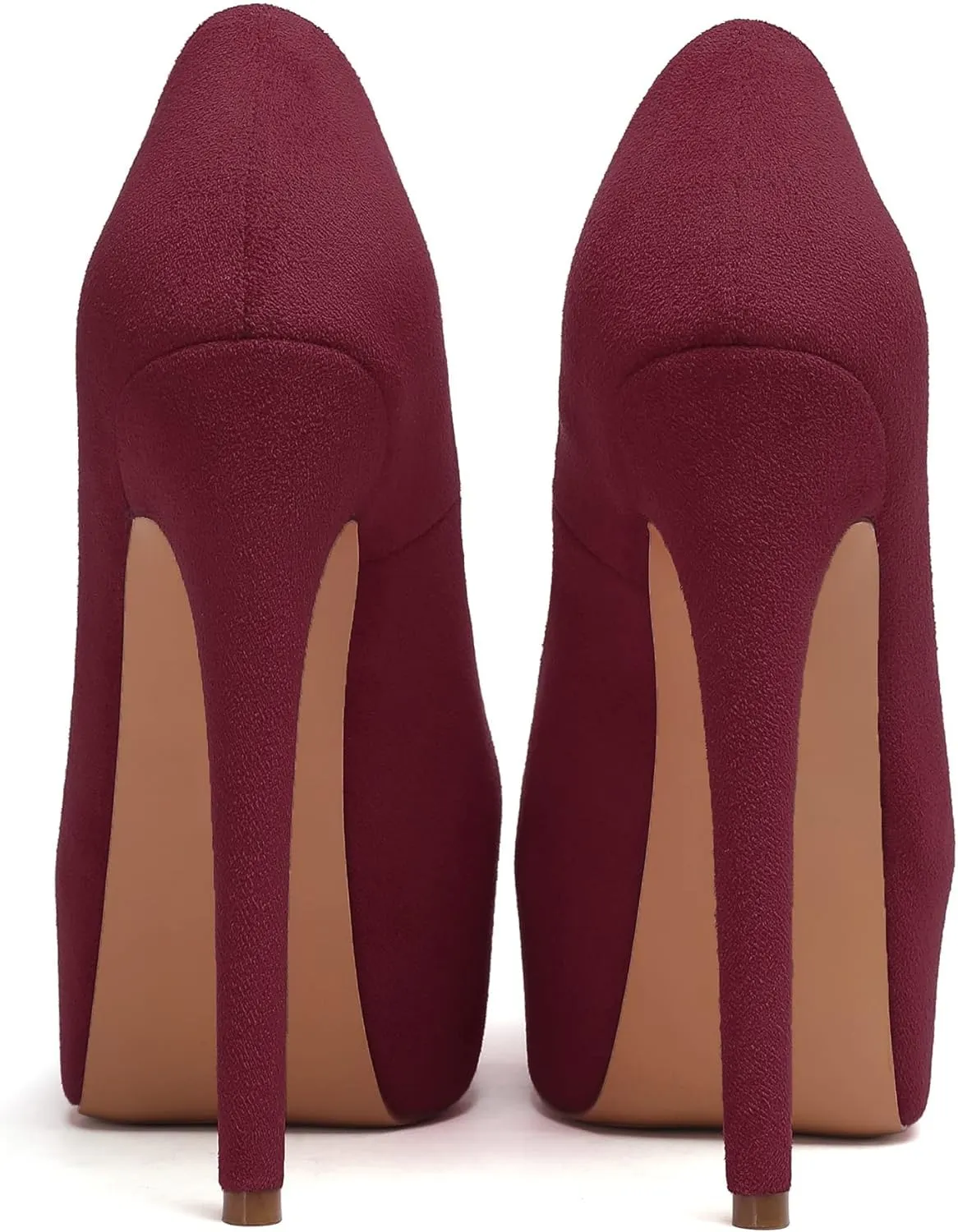 Mettesally Women's Round Toe Pumps High Heels Slip On Platform Shoes Stiletto Heel Evening Dress Shoes