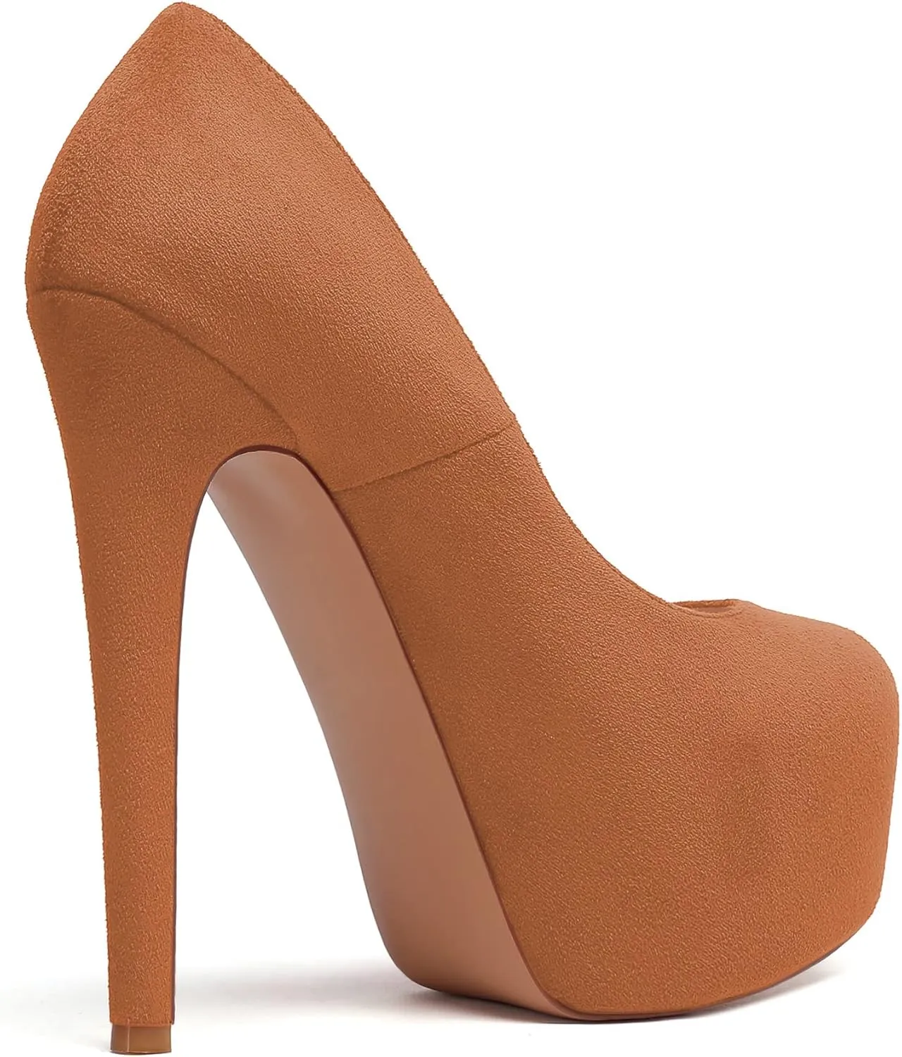 Mettesally Women's Round Toe Pumps High Heels Slip On Platform Shoes Stiletto Heel Evening Dress Shoes