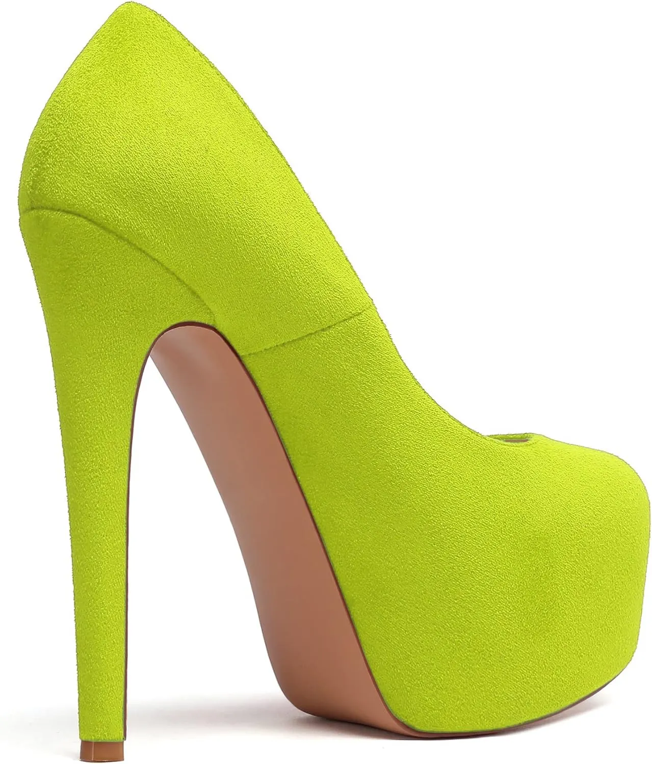 Mettesally Women's Round Toe Pumps High Heels Slip On Platform Shoes Stiletto Heel Evening Dress Shoes
