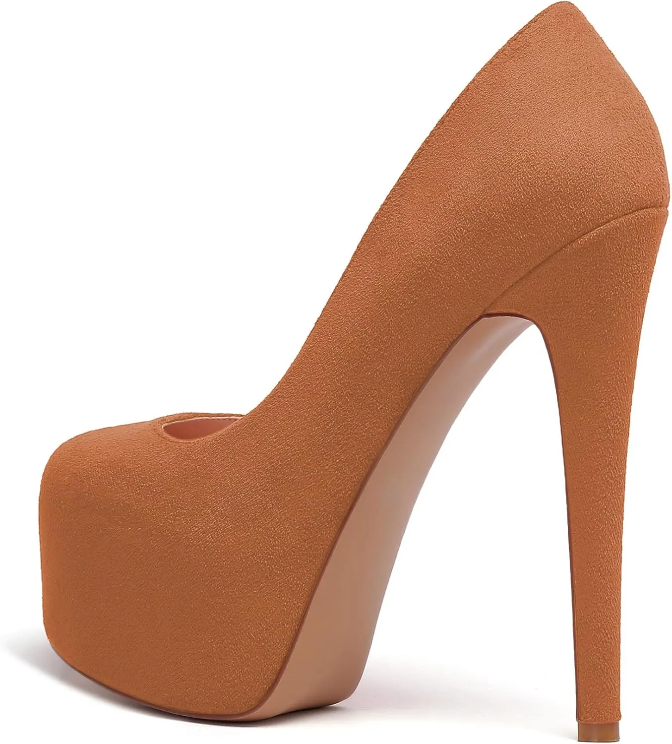 Mettesally Women's Round Toe Pumps High Heels Slip On Platform Shoes Stiletto Heel Evening Dress Shoes