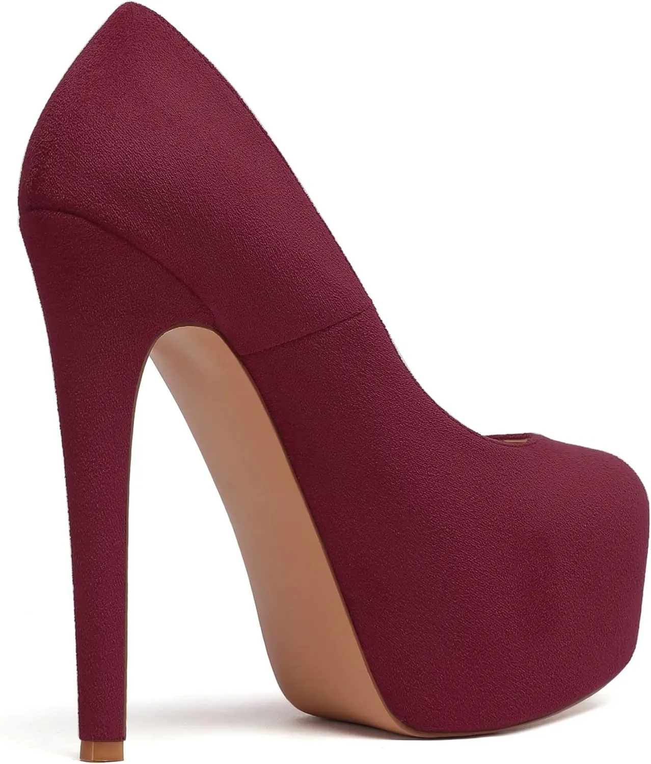 Mettesally Women's Round Toe Pumps High Heels Slip On Platform Shoes Stiletto Heel Evening Dress Shoes