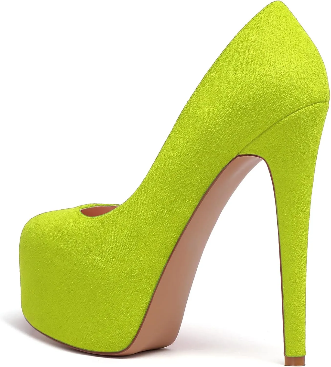 Mettesally Women's Round Toe Pumps High Heels Slip On Platform Shoes Stiletto Heel Evening Dress Shoes