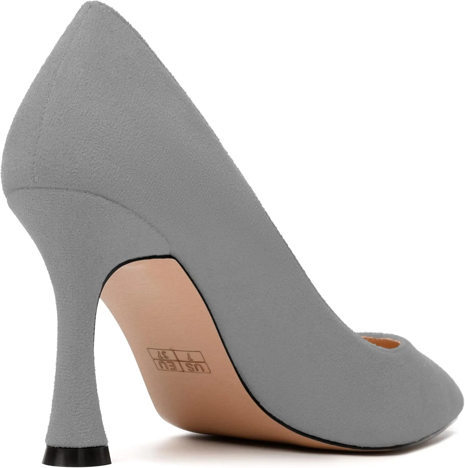 MODENCOCO Womens Fashion Slip On Pointed Toe Sexy Party Suede Stiletto High Heel Pumps Dress Shoes 3.5 Inch