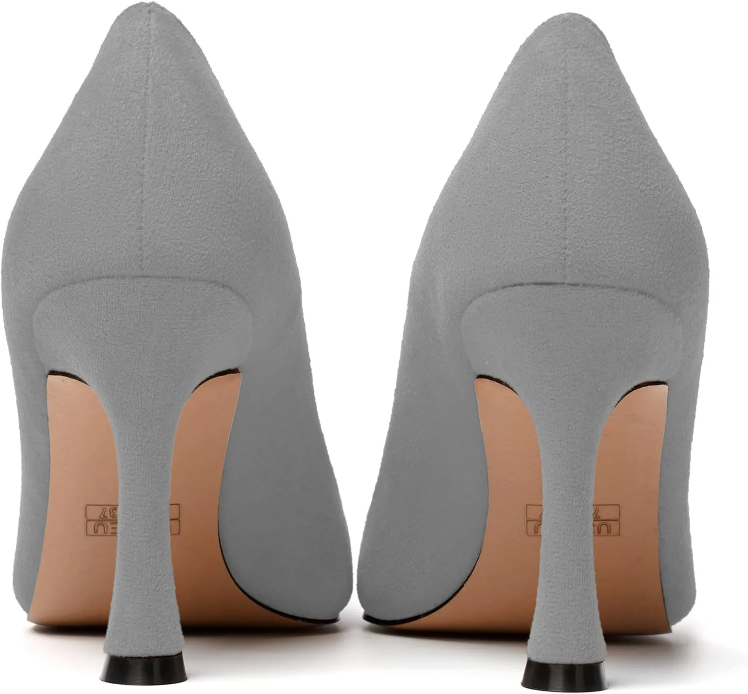 MODENCOCO Womens Fashion Slip On Pointed Toe Sexy Party Suede Stiletto High Heel Pumps Dress Shoes 3.5 Inch