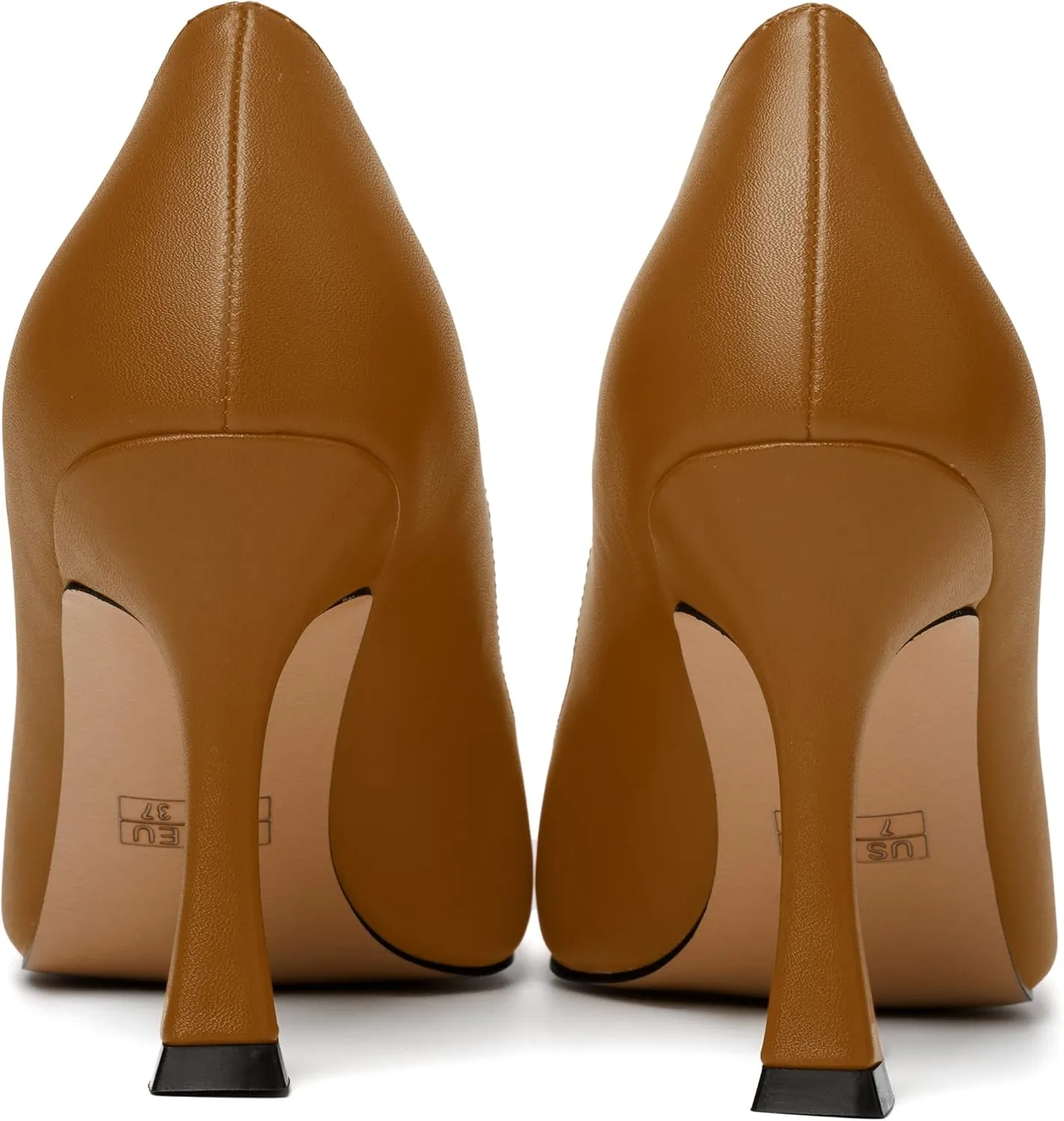 MODENCOCO Womens Slip On Elegant Matte Pointed Toe Sexy Party Stiletto High Heel Pumps Dress Shoes 3.5 Inch