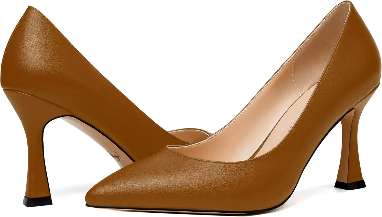 MODENCOCO Womens Slip On Elegant Matte Pointed Toe Sexy Party Stiletto High Heel Pumps Dress Shoes 3.5 Inch