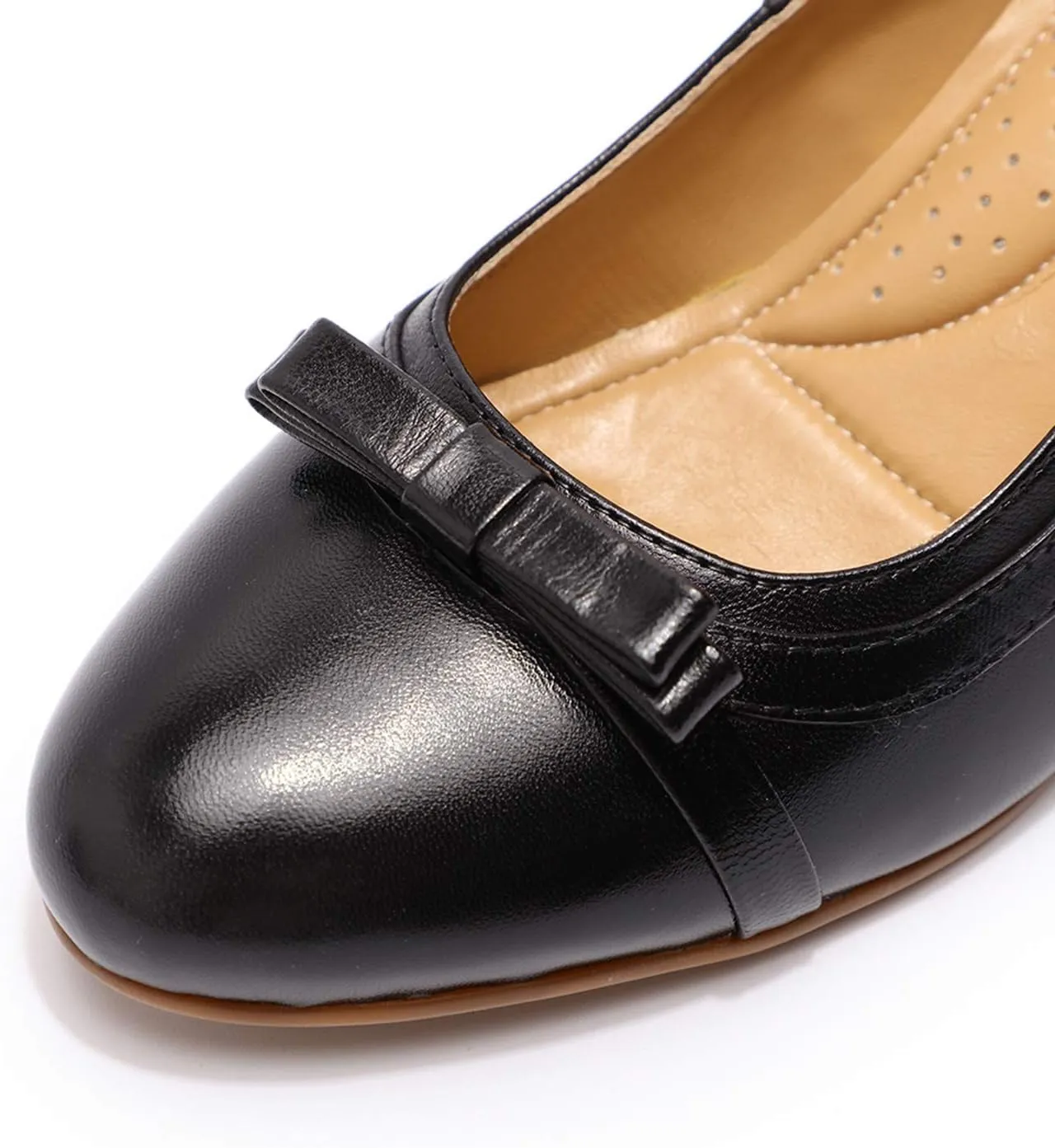 Mona flying Leather Mid Chunky Pumps Elegant Women Slip On Classic Comfortable Elegant Handmade Work Shoes