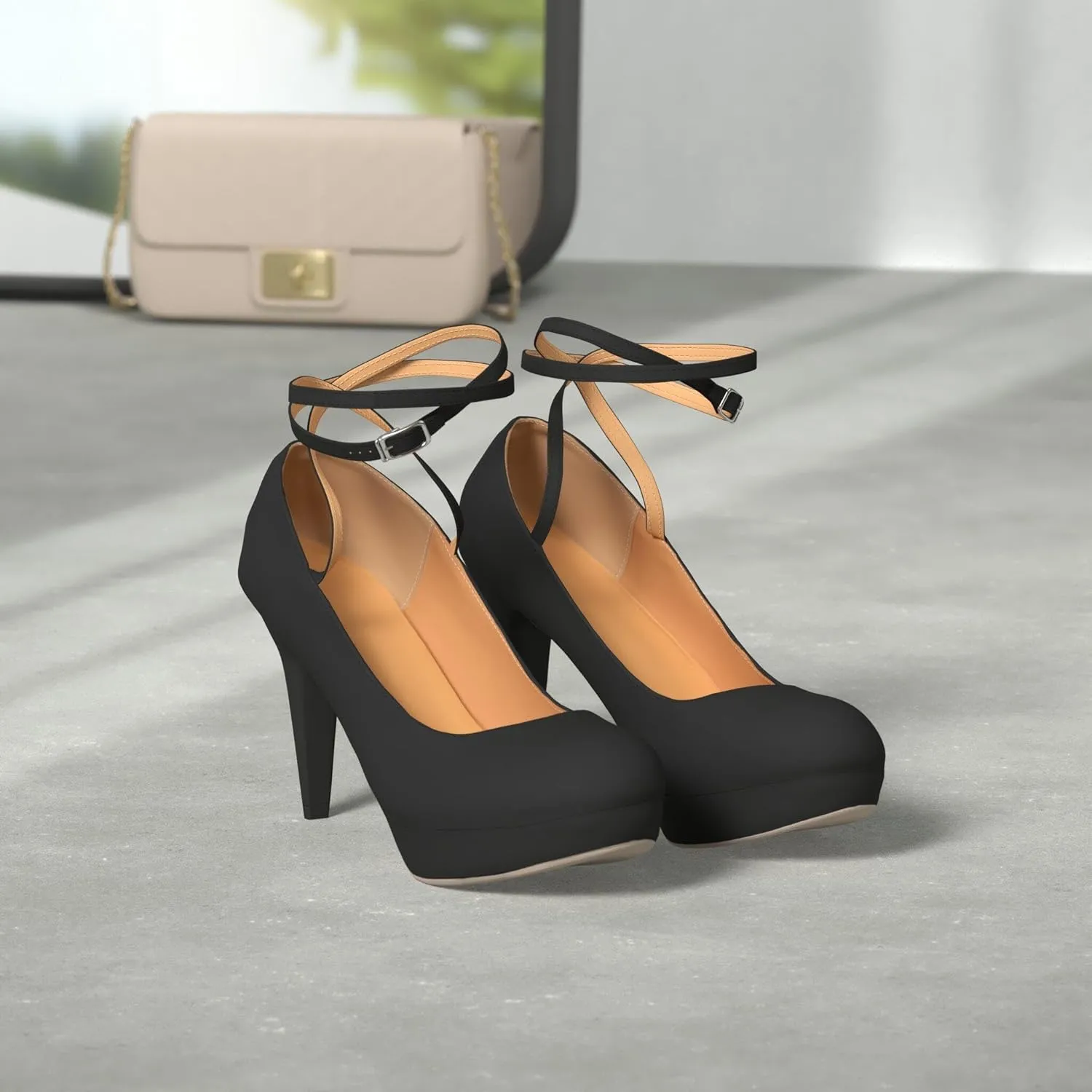 Mostrin Fashion Vintage Womens Small Bowtie Platform Pumps Ladies Sexy High Heeled Shoes