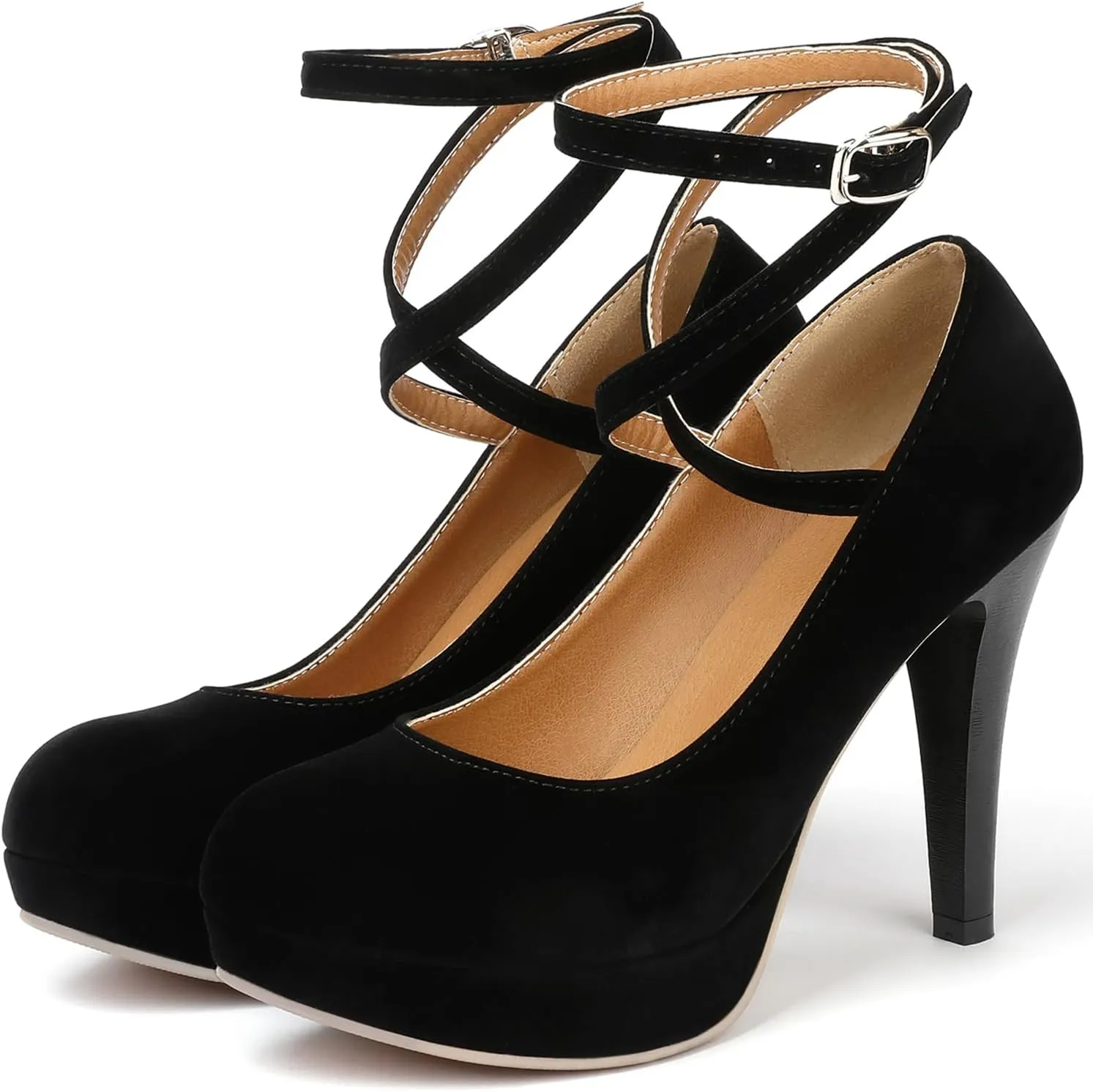 Mostrin Fashion Vintage Womens Small Bowtie Platform Pumps Ladies Sexy High Heeled Shoes