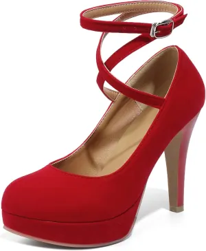 Mostrin Fashion Vintage Womens Small Bowtie Platform Pumps Ladies Sexy High Heeled Shoes
