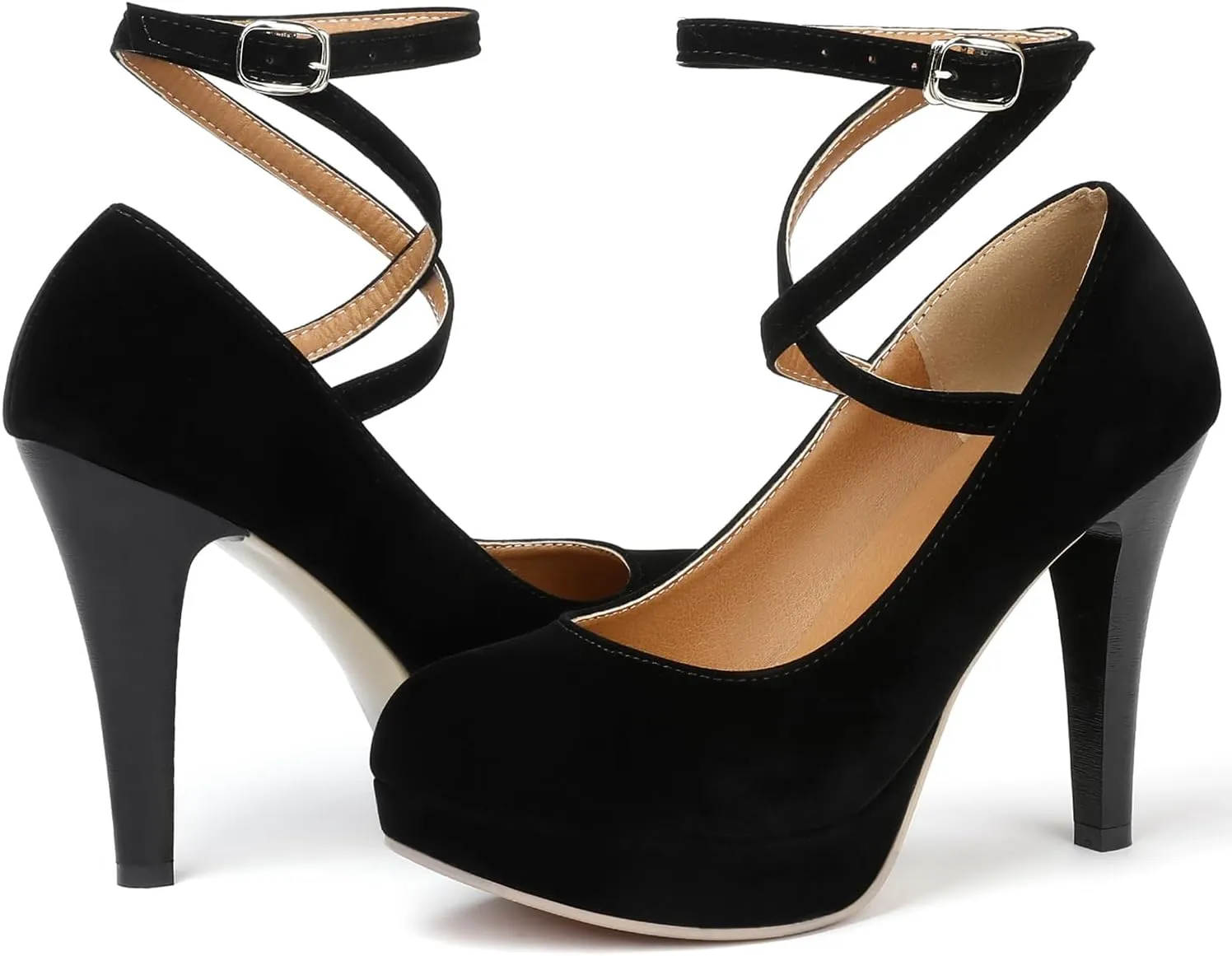 Mostrin Fashion Vintage Womens Small Bowtie Platform Pumps Ladies Sexy High Heeled Shoes