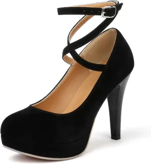 Mostrin Fashion Vintage Womens Small Bowtie Platform Pumps Ladies Sexy High Heeled Shoes