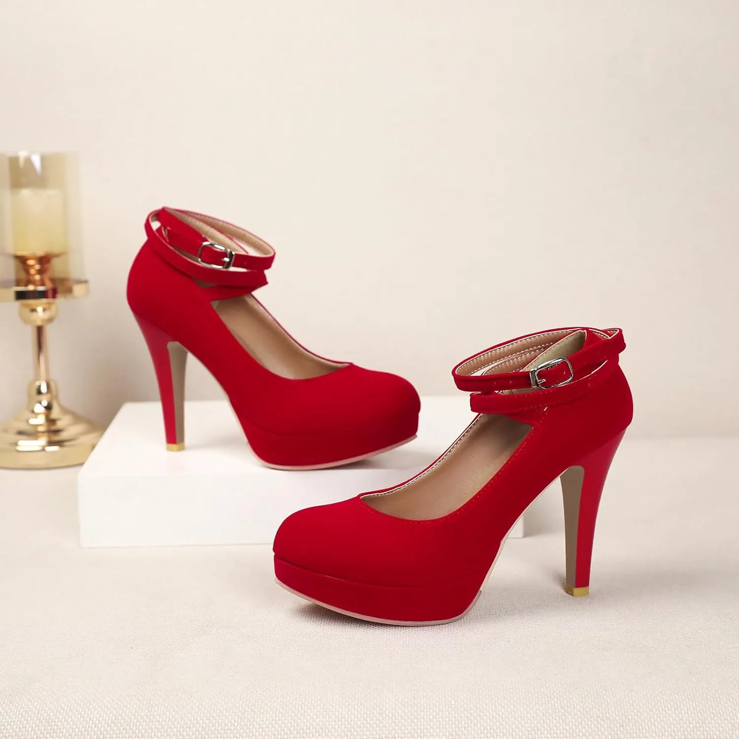 Mostrin Fashion Vintage Womens Small Bowtie Platform Pumps Ladies Sexy High Heeled Shoes