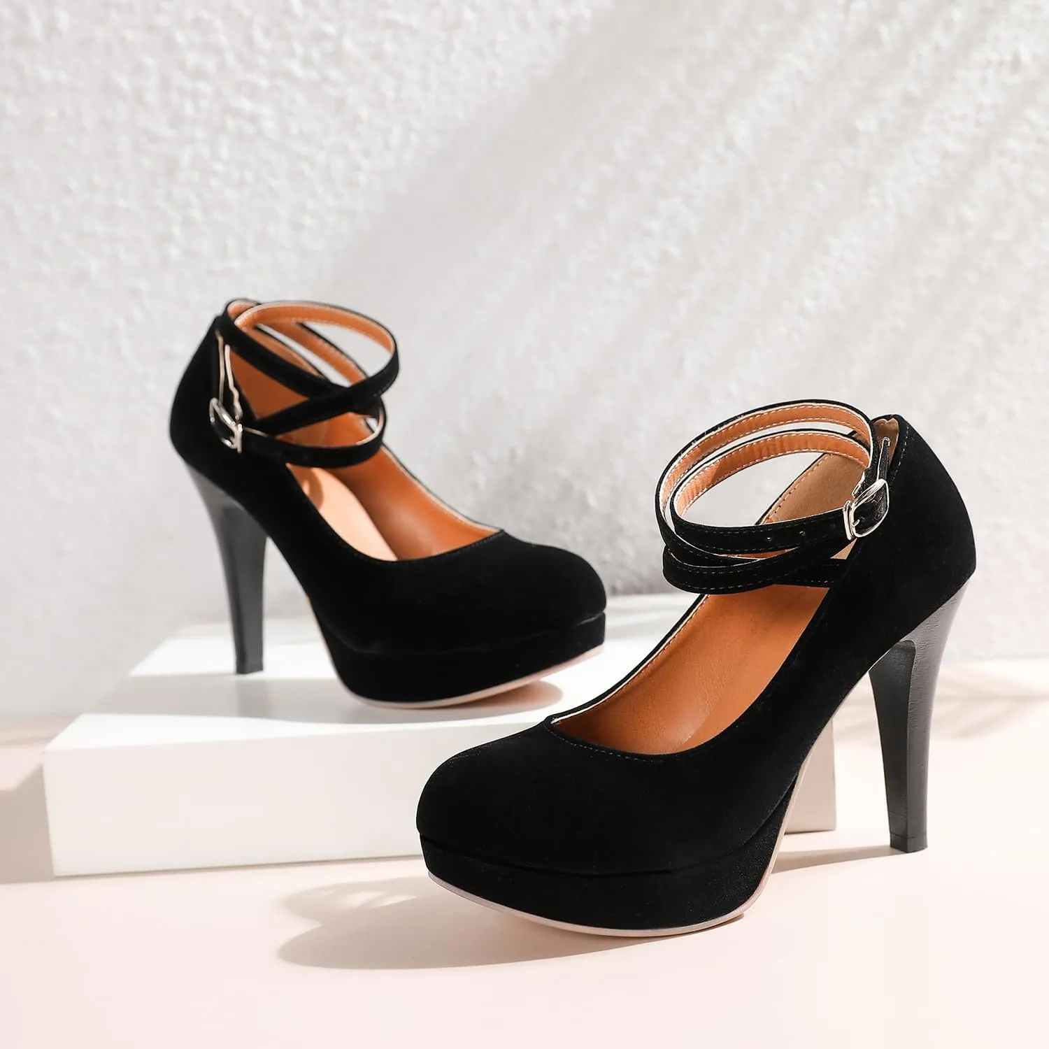Mostrin Fashion Vintage Womens Small Bowtie Platform Pumps Ladies Sexy High Heeled Shoes