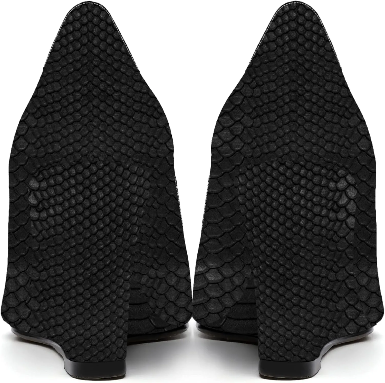 MOVINSTEPS Womens Slip On Work Patent Peep Toe Fashion Wedge High Heel Pumps Shoes 3.3 Inch