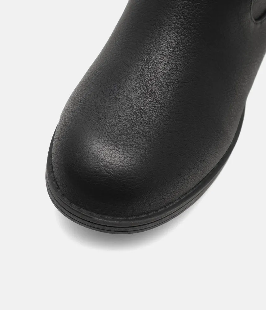 Mustang Versatile Black Mid Calf Boots