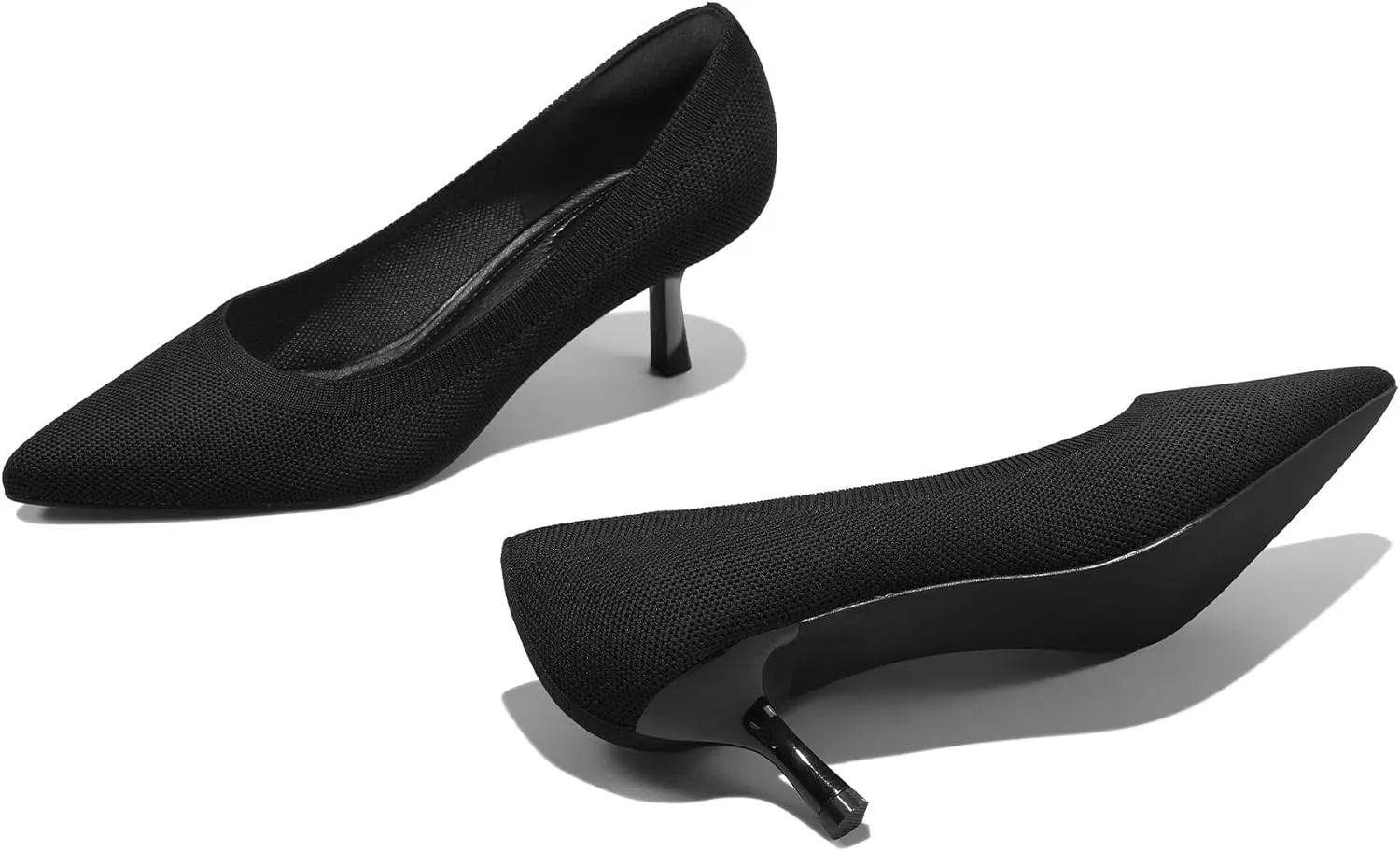 mysoft Women's Pumps 2 inch Kitten Heel Pointed Toe Low Heel Dress Shoes