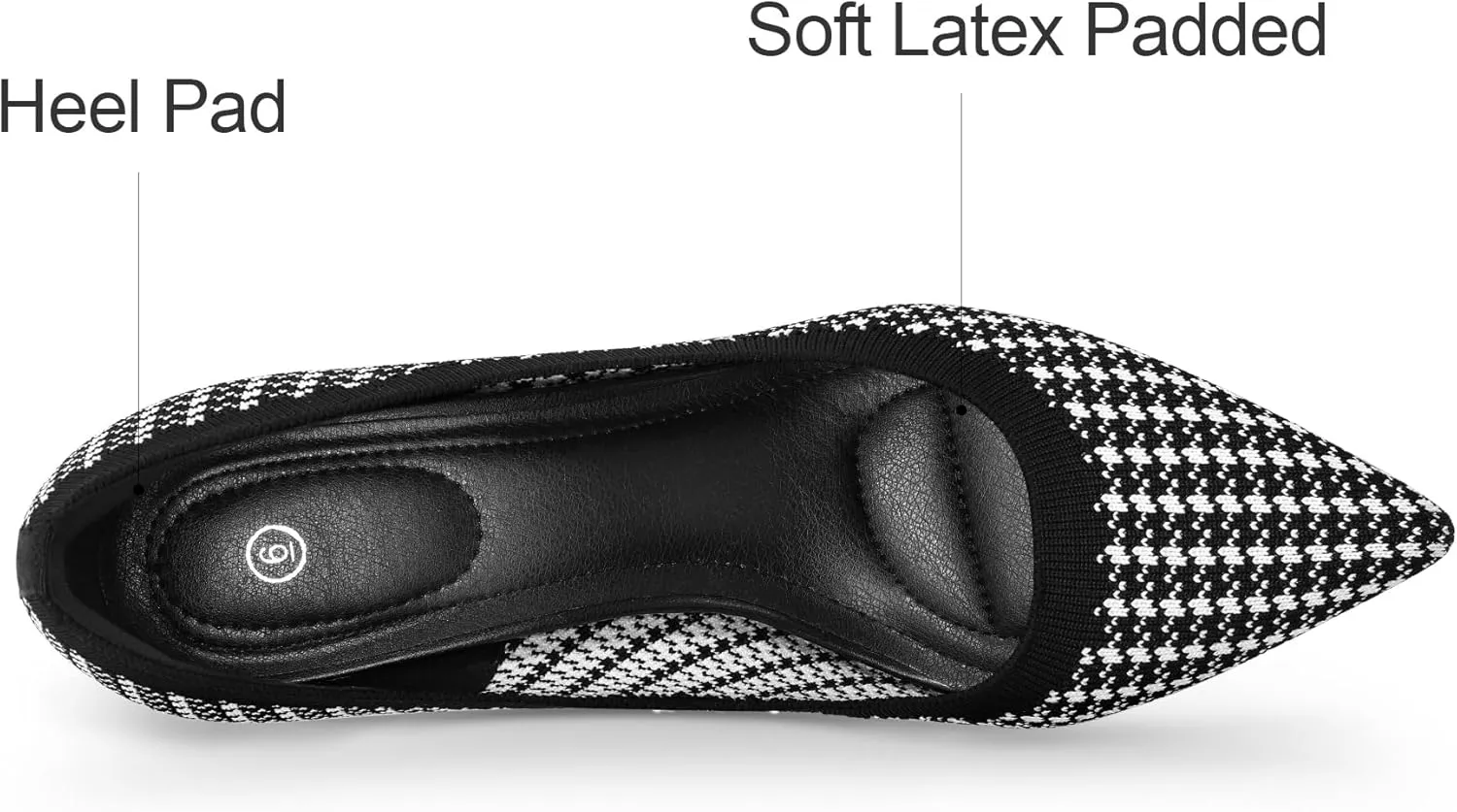 mysoft Women's Pumps 2 inch Kitten Heel Pointed Toe Low Heel Dress Shoes