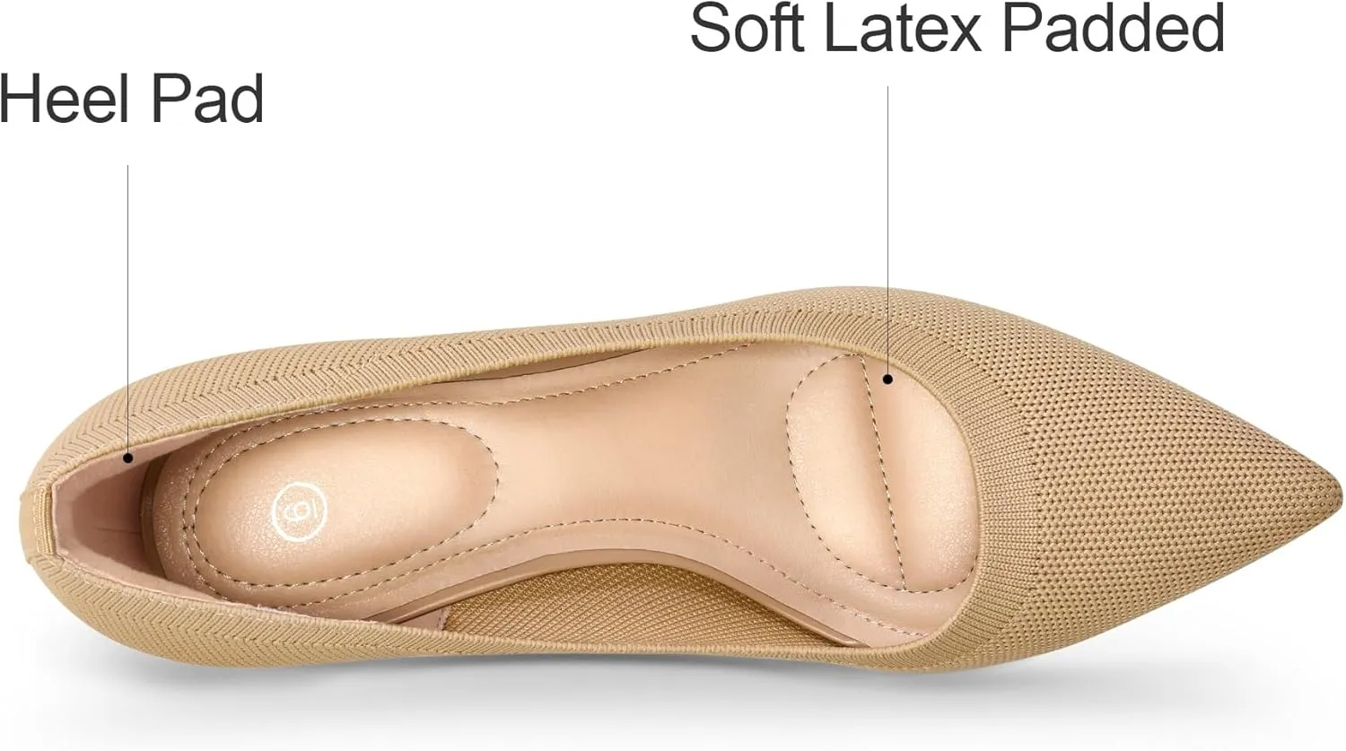 mysoft Women's Pumps 2 inch Kitten Heel Pointed Toe Low Heel Dress Shoes