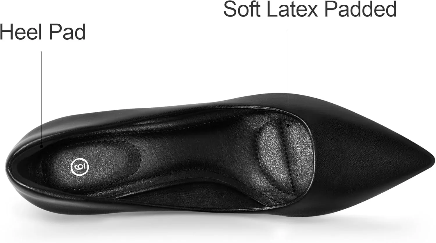 mysoft Women's Pumps 2 inch Kitten Heel Pointed Toe Low Heel Dress Shoes