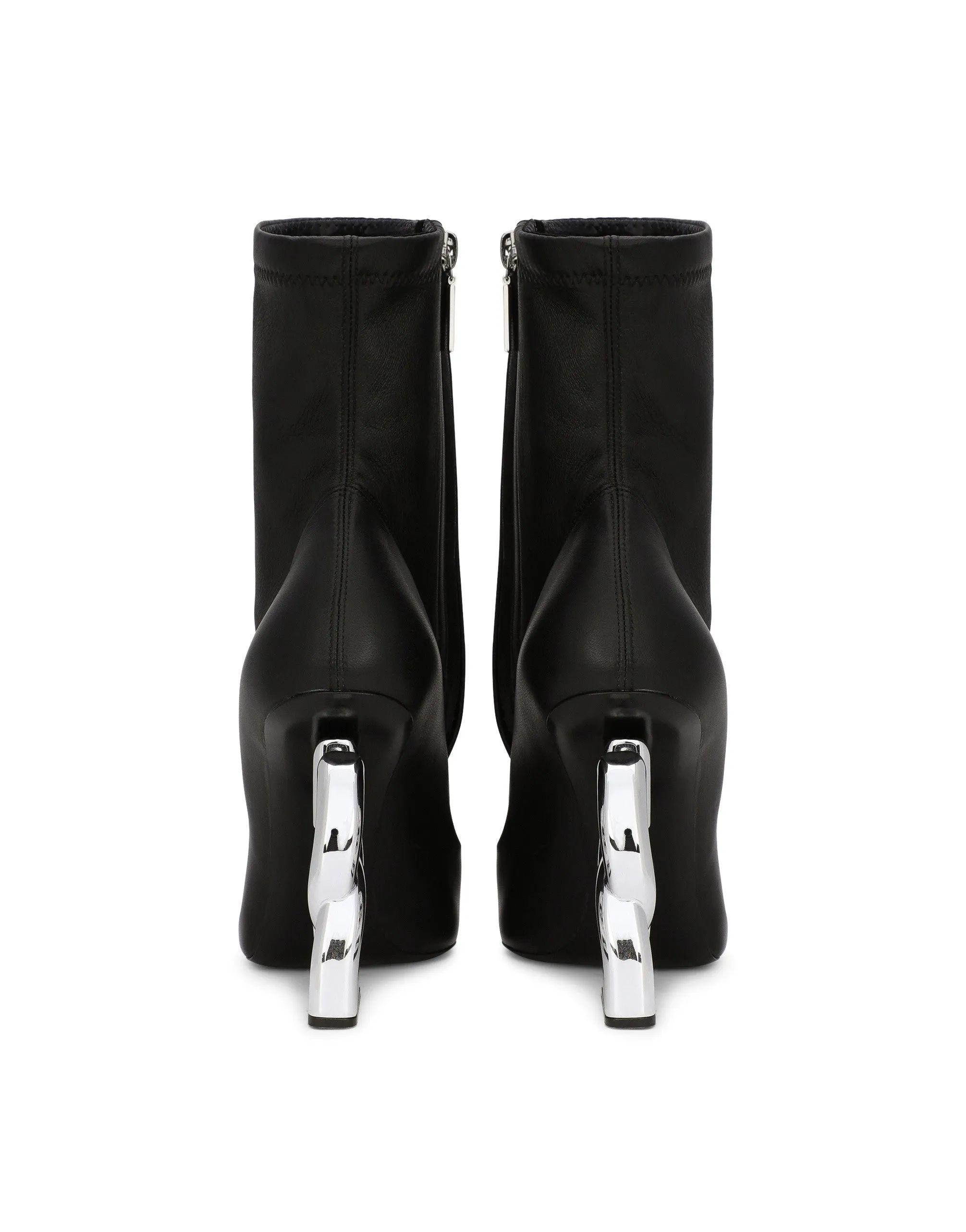 Nappa-effect fabric ankle boots with 3.5 heel