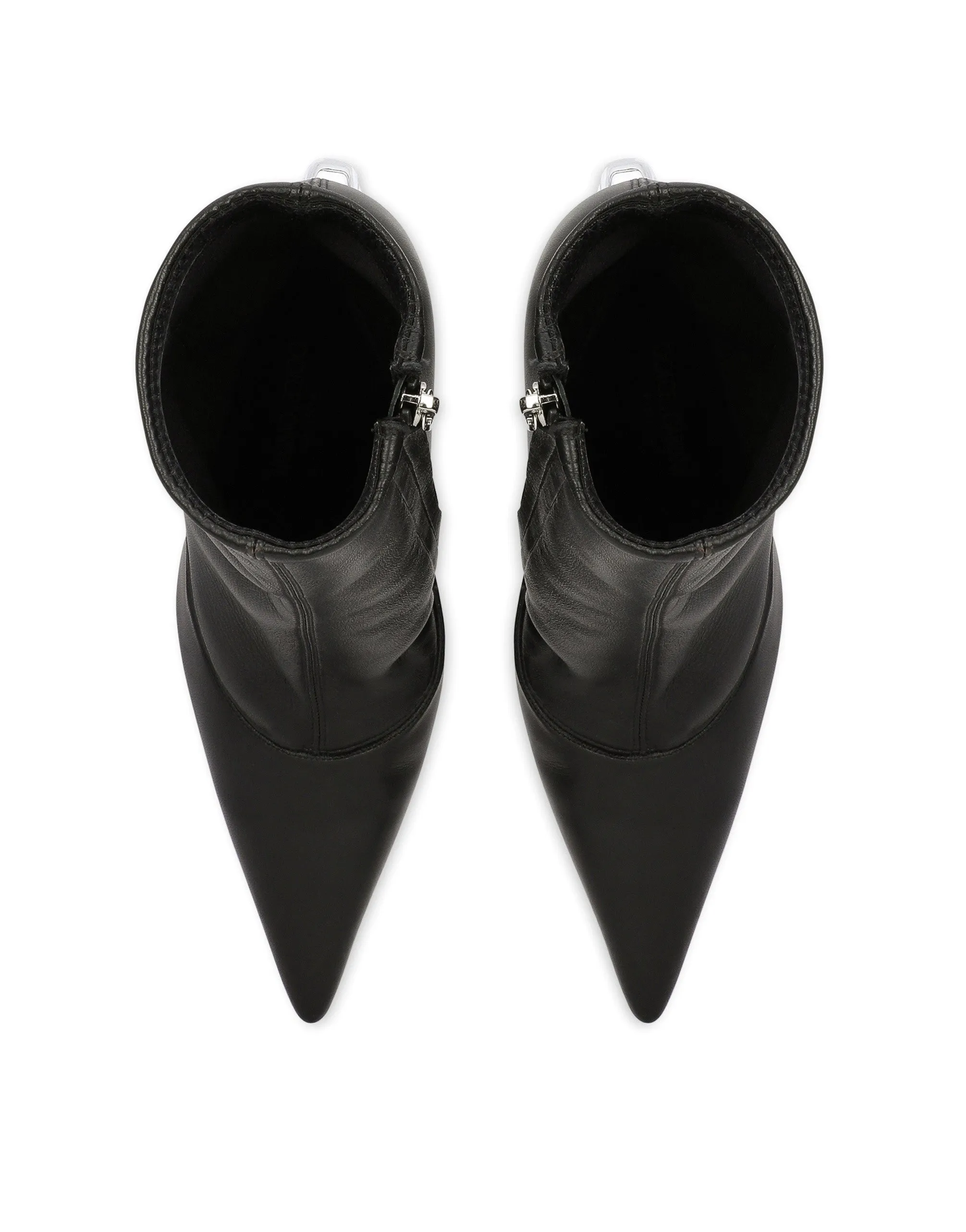 Nappa-effect fabric ankle boots with 3.5 heel